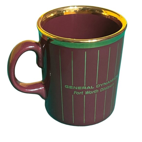 Rare Vintage General Dynamics Fort Worth Division Made In England Coffee Mug